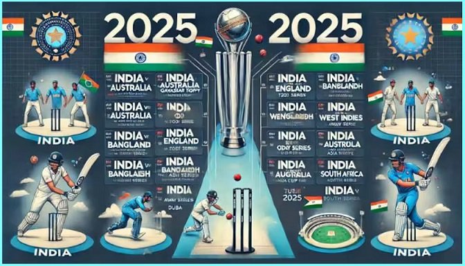 India Cricket Schedule 2025